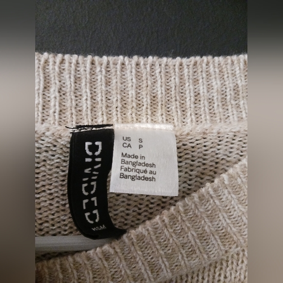 DIVIDED WOMEN'S SMALL CREME LONG SLEEVE FALL SHIRT - Picture 3 of 3